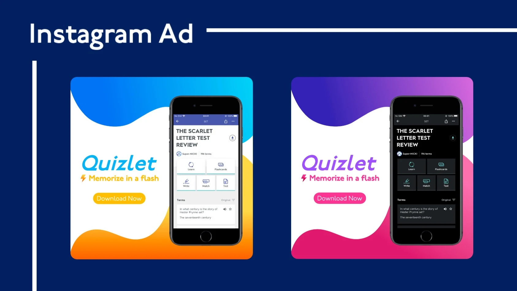 Title slide for Quizlet, A New Brand Identity, by Elissa, Emily, Melissa, and Shengyuan